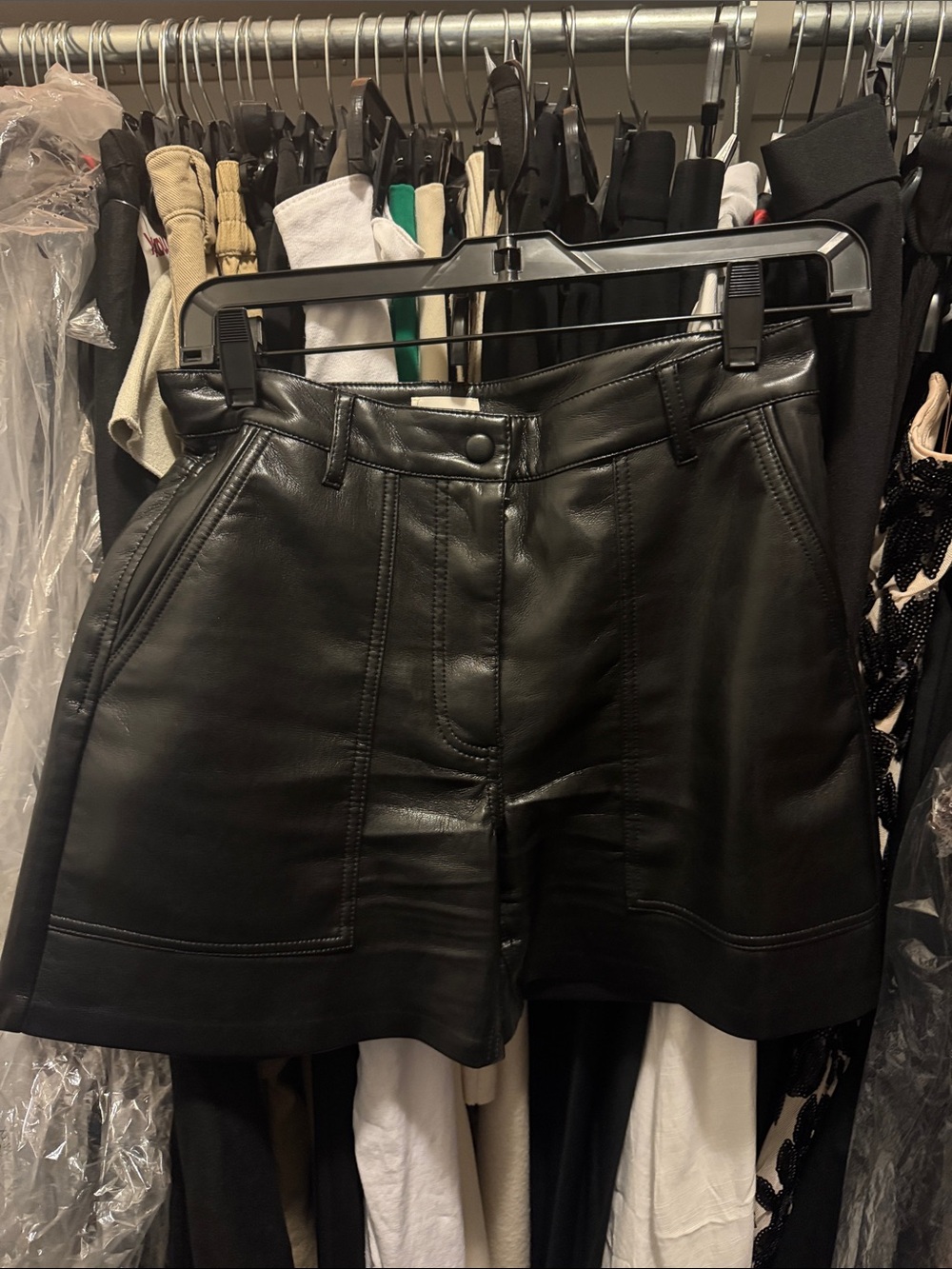 Aritzia Wilfred leather shorts